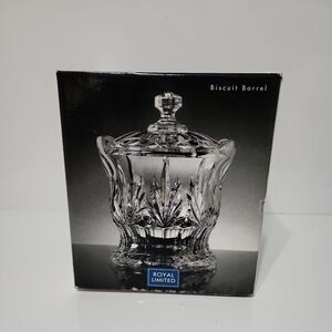 Vintage‎ Royal Limited Crystal Biscuit Barrel